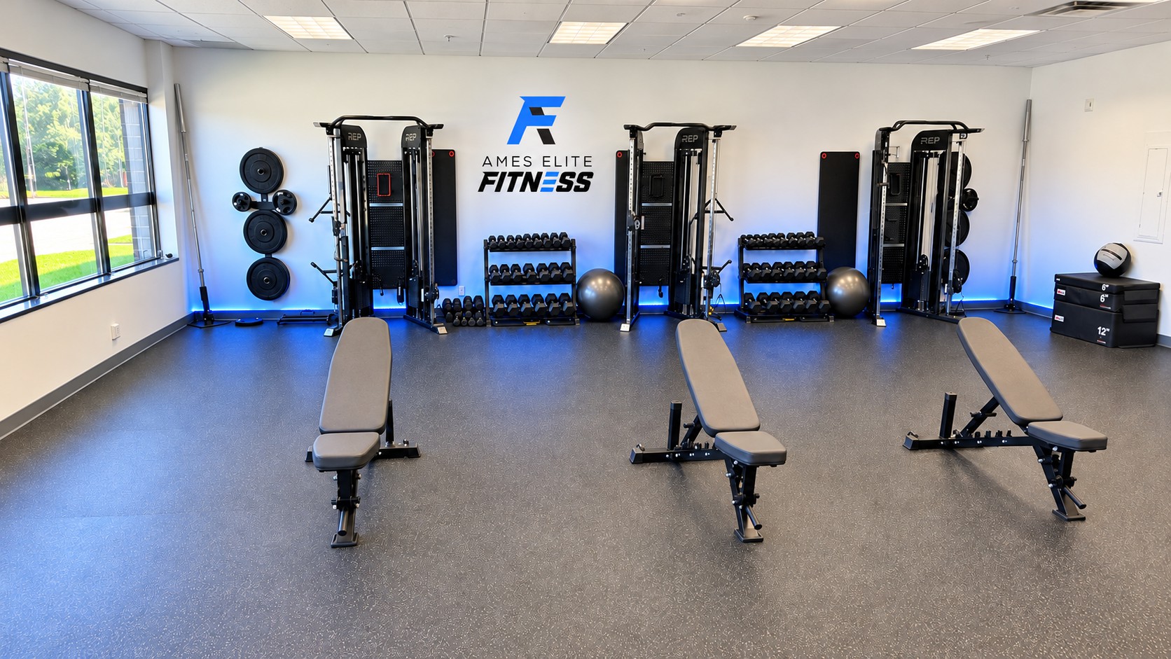 The Ames Elite Fitness training studio